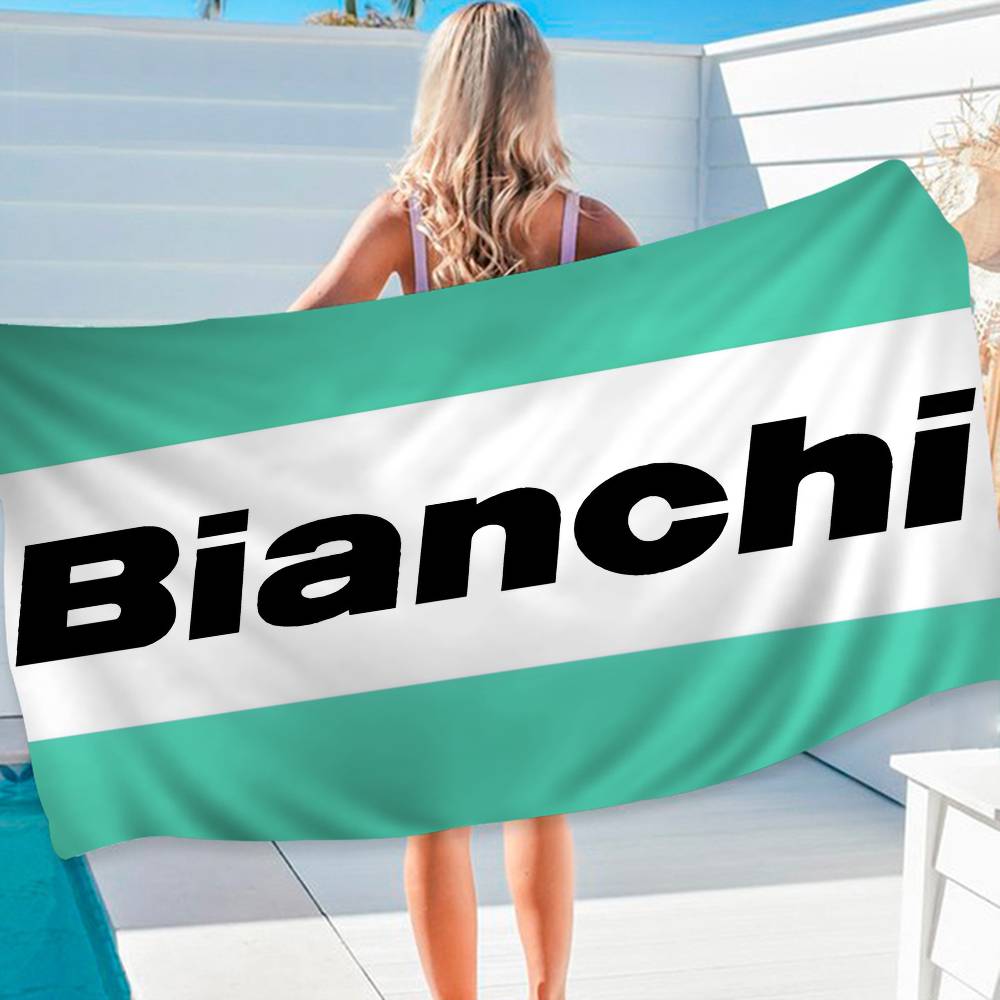 

B-Bianchi LOGO Microfiber Beach Towel Absorbent Quick dry Soft Yoga Swimming Resort Mountain Climbing Towel W40*H60(CM)
