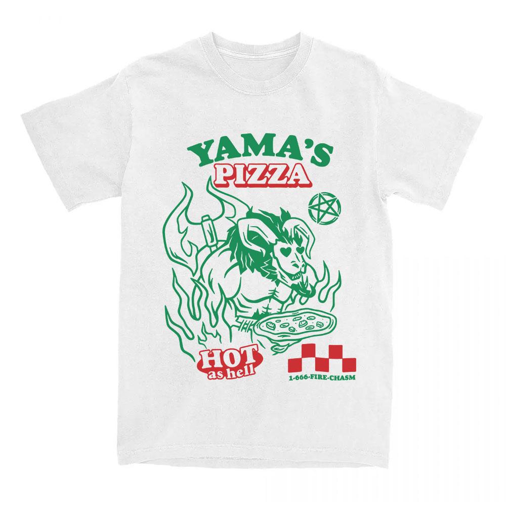OSRS Yama s Pizza Tees Game Old School RuneScape Printing Tshirts Cotton Short Sleeve T-shirt Graphic Merch Casual XS