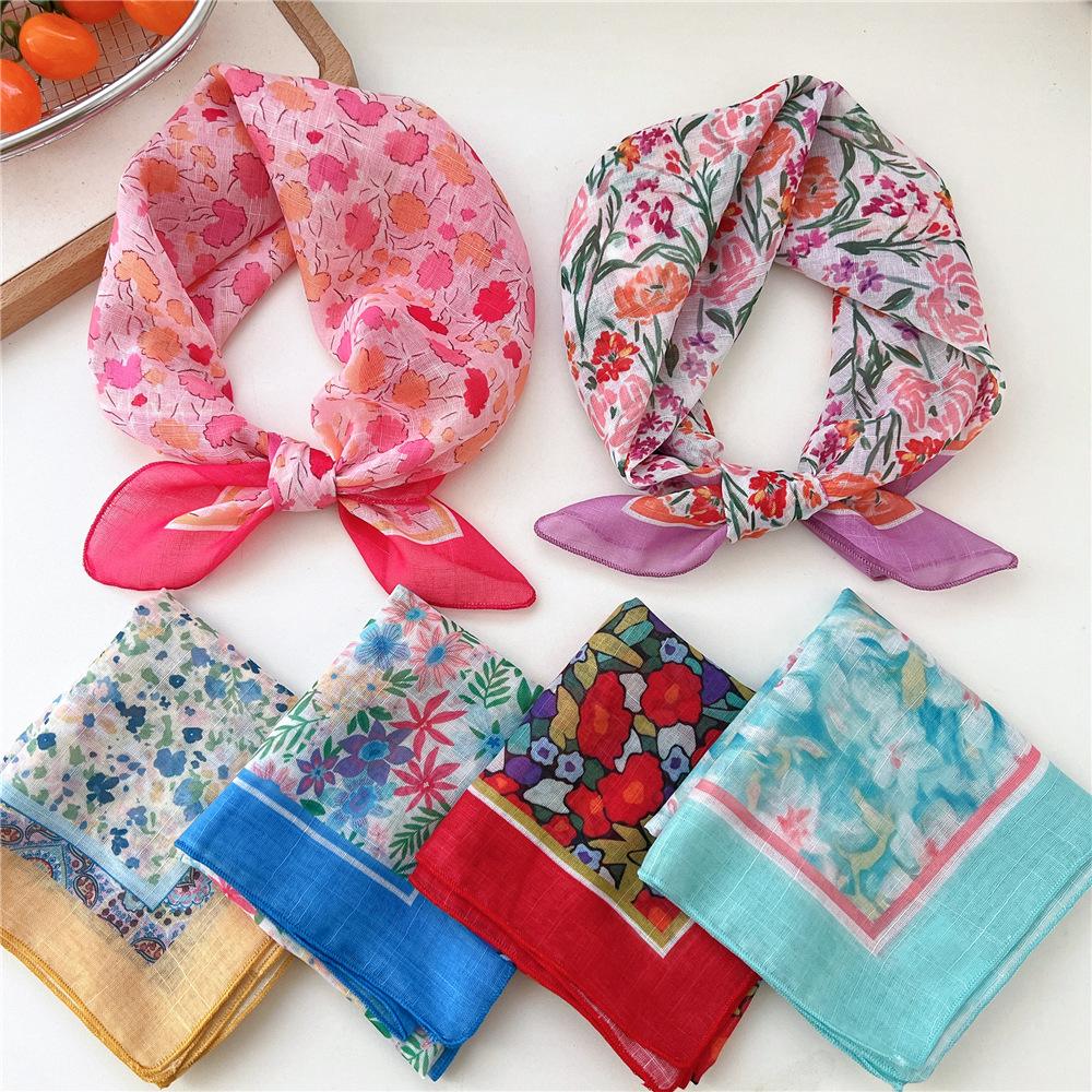 55cm Hair Scarf Cotton Square Scarf Hairband Headband Hairscarf Headscarf Turban Shawl Wrap Bandanas