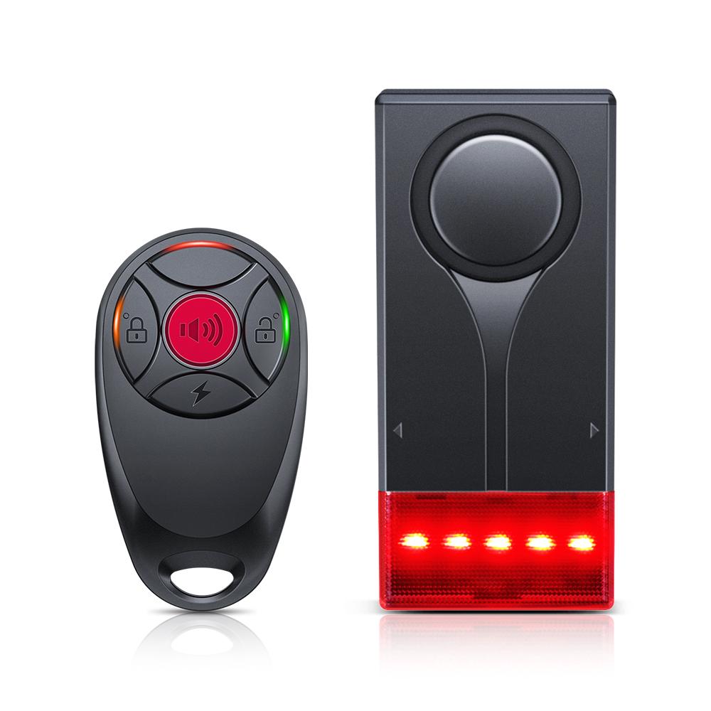 Rockbye Ship Vibration Sound And Light Alarm 108dB Loud Anti Theft Alarm Adjustment Door Window Sensor Ship Accessories 1PC B