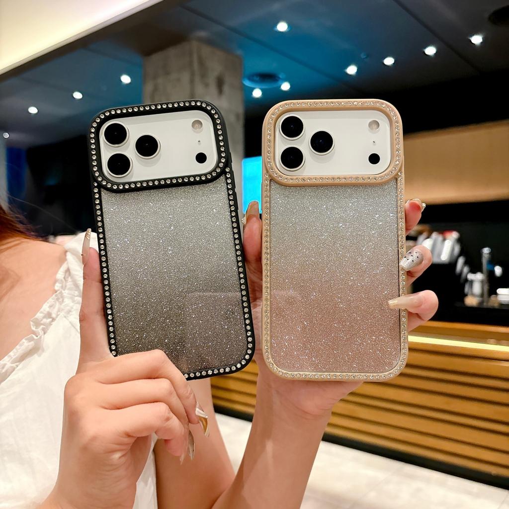 Applicable to iphone17promax mobile phone case flash diamond Apple 16/15 protective case 14 diamond 13 glitter 12/11