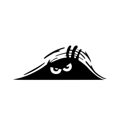 Car Sticker Waterproof Sticker Scratch Cover Decoration Funny Peeking 3D Big Eyes Sticker Car
