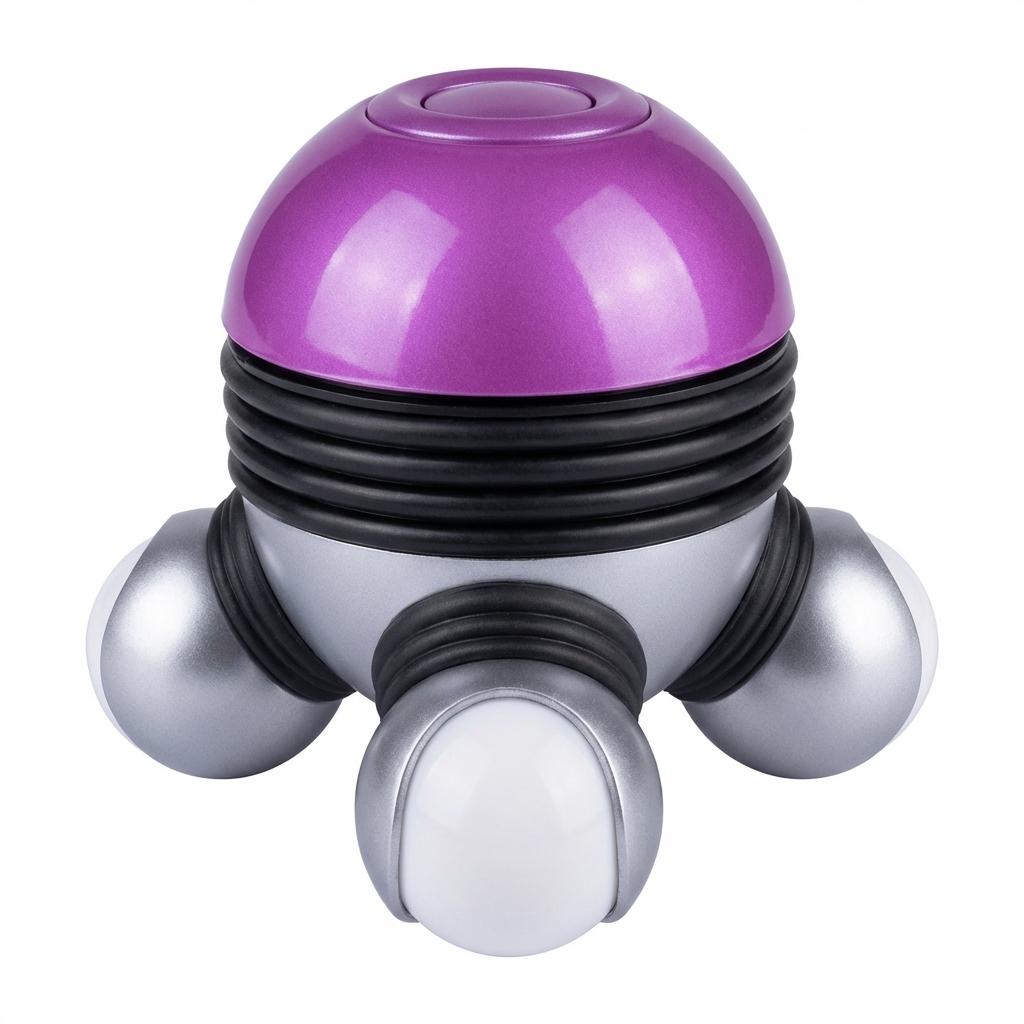 Silicone Mini Handheld Massager Three Ball Vibration Wireless Cordless Body Relaxation Tool for Neck Back Shoulder Leg