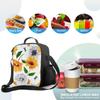 Watercolor Sunflowers And Butterflies Insulated Lunch Box Cooler Bag with Adjustable Shoulder Strap Bento Bag for Travel Picnic