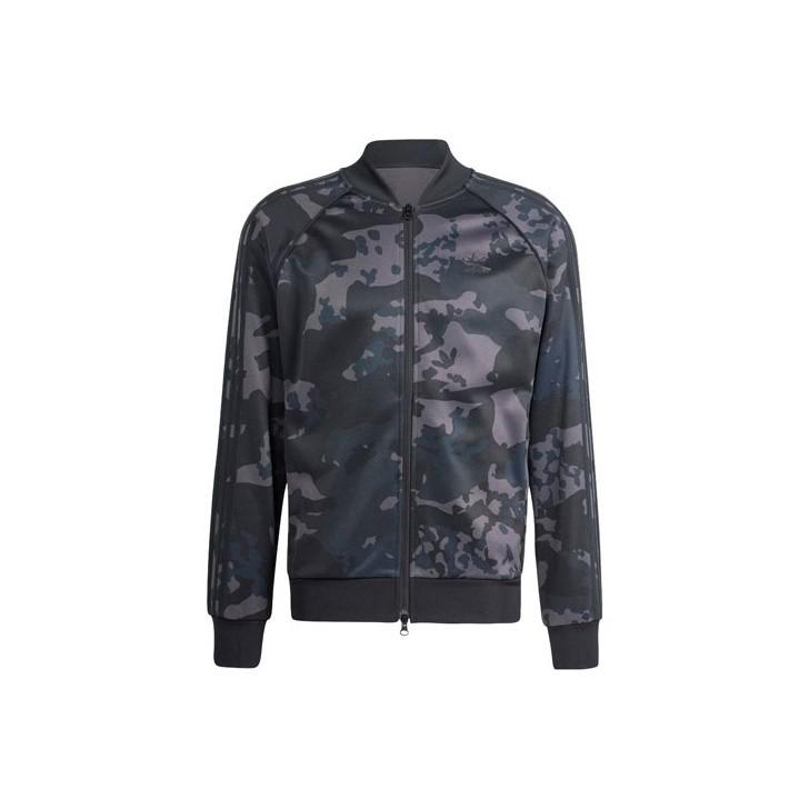 adidas Originals Camouflage Print Long-Sleeve Jacket for Men, Black IS0252 XXXL