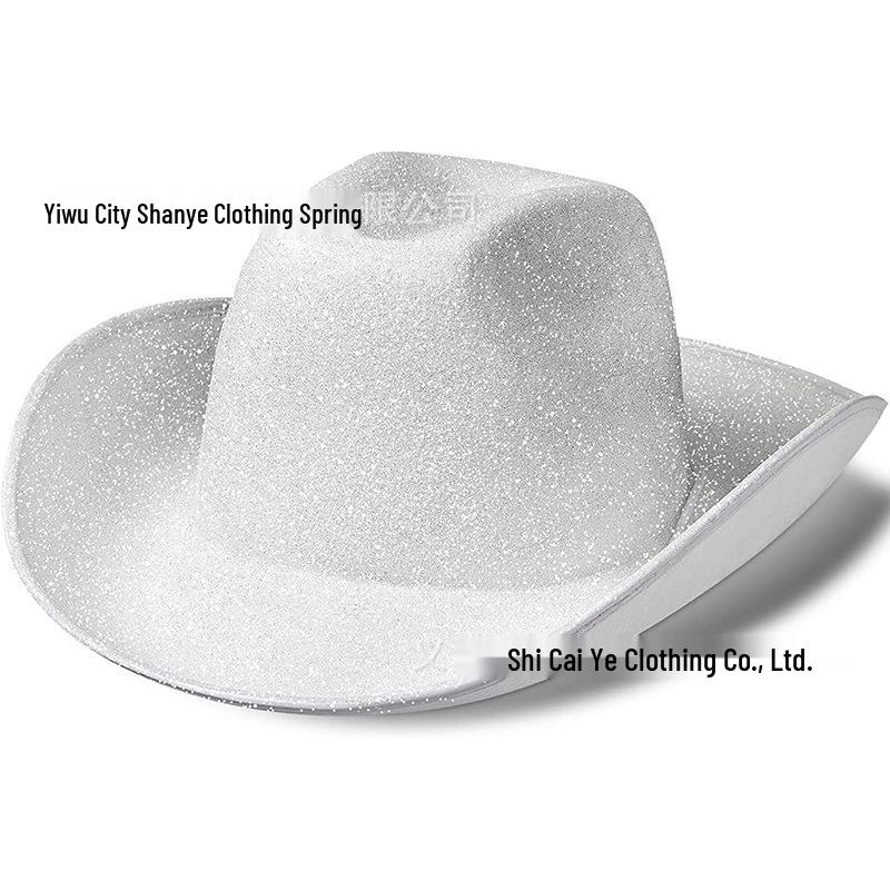 Pink Glitter Rhinestone Denim Hat, Glasses & Bandana Set