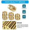 380Pcs Threaded Inserts 2/2.5/3/4/5/6mm Metric Knurled Nut Brass Embedding Nut for Printing 3D Printer Parts