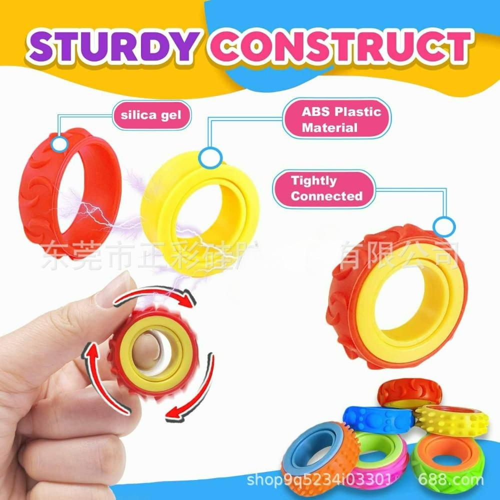 Neue Fidget Toys - Sensorische Fidget-Ringe aus Silikon für Erwachsene Jugendliche Massagegerät Stressabbau Entspannung Fidget-Spielzeug für Autismus Angst