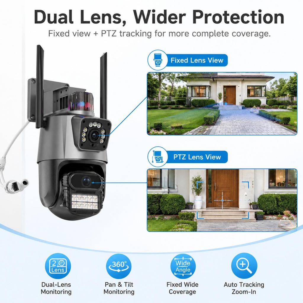 Outdoor Waterproof Wireless Camera with Mobile Detection & Monitoring