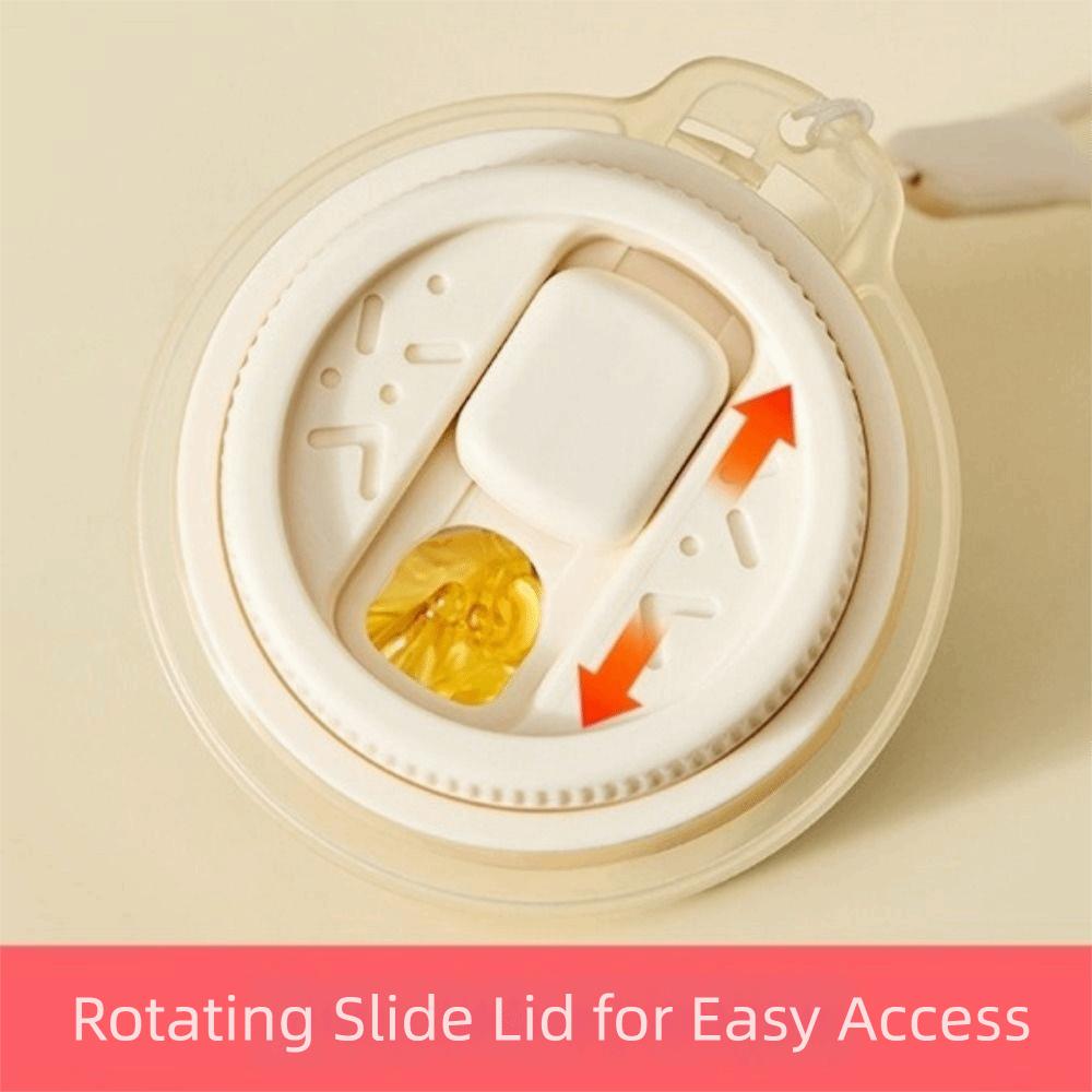 Portable 4 Grids Pill Box Sealed Pill Storage Box Portable Pill Dispenser for Home