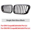 Single Slat Grill Kidney Grille For 3 Series E46 2-Door 1998-2002 Pre-Facelift & 2000-2007 E46 M3 Coupe Cabriolet