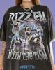 Rizz 'Em With The Tism Raccoon Trash Panda Comfort Colors® Tshirt, Funny Meme Vintage Bootleg Animal Lover Wildlife Nature Tee
