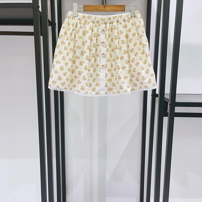 2026 Spring/Summer French Floral Lapel Shirt & Half Skirt Camisole Dress S