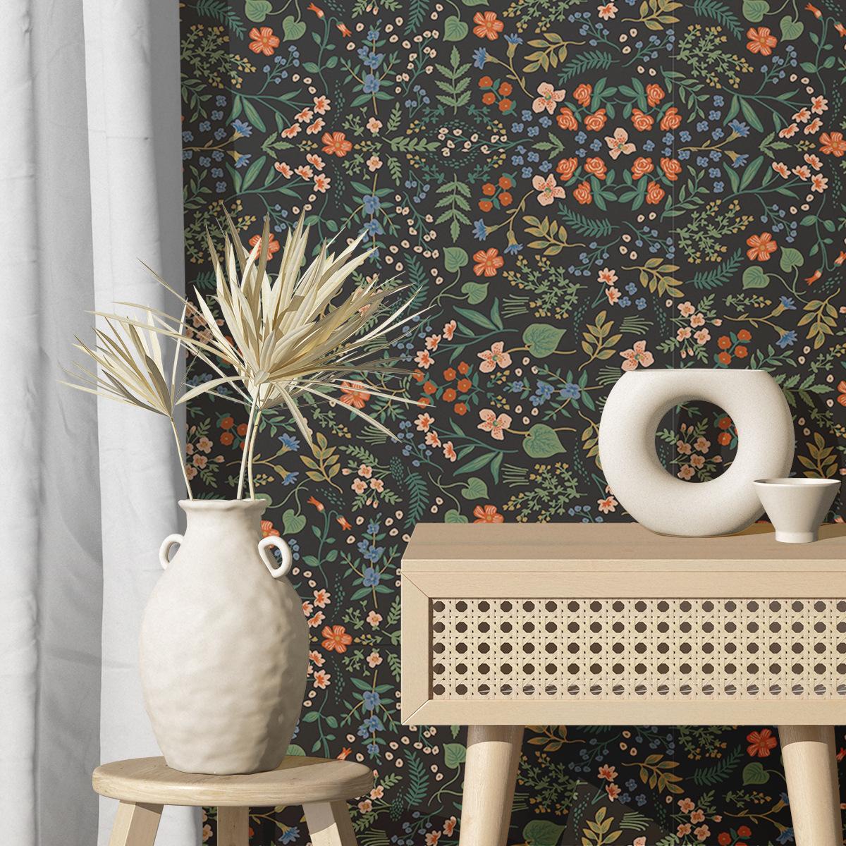 

Цветочные самоклеящиеся утолщенные обои наклейка для ремонта спальни ПВХ украшение дома прямые продажи 40X120cm * 1 roll