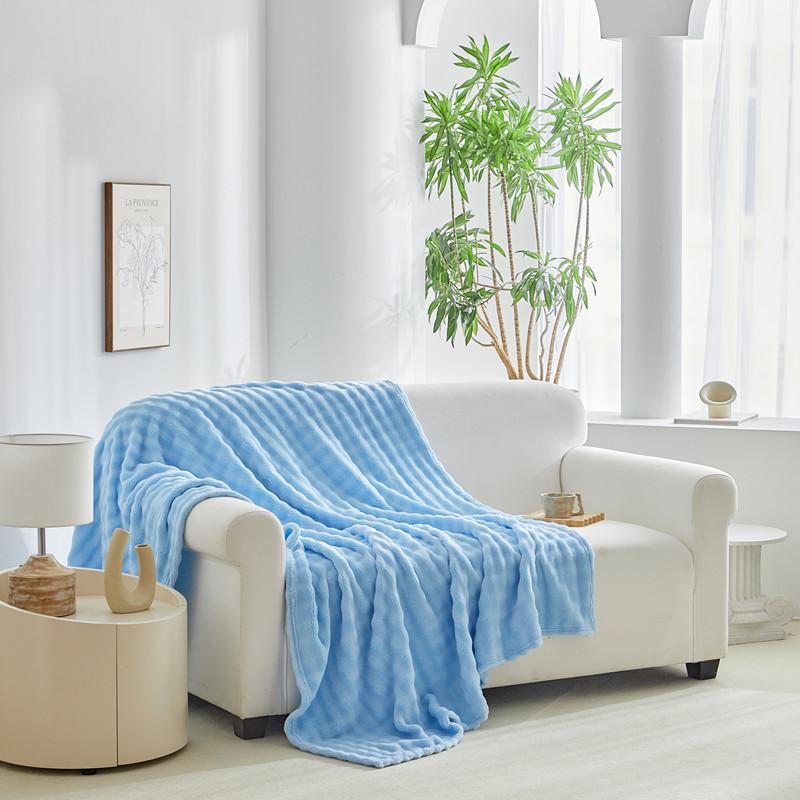 Summer Scandinavian Fleece Single Layer Coral Fleece Blanket Office Lunchtime Air Conditioning Blanket Blankets