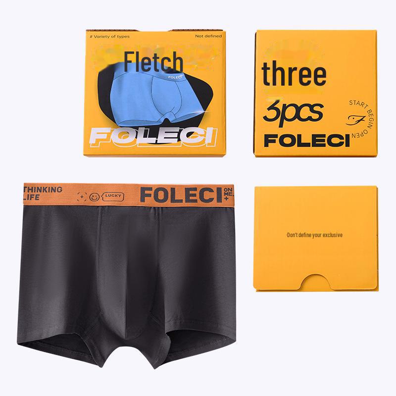 Men's Pure Cotton Boxer Briefs - Breathable, Comfortable, Loose Fit for Larger Sizes, Gift Box Included