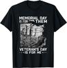 Retro Memorial Day Is For Them Veterans Day Is For Me Unisex T-Shirt