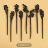 Antique Hairpin Shen Guibao Ebony Hairpin Carved Pearl Hairpin Cheongsam Hanfu Accessories Daily Disc Hair Headdress