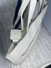 Rebecca CP-241026 Tote Bag, 2-Way, Square, No Gusset, Made with Genuine Italian Leather, Unisex (Ice Gray)
