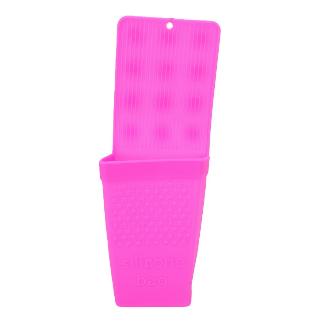 Supporto per Ferro Arricciacapelli in Silicone Resistente al Calore Supporto per Piastra per Capelli Montaggio a Parete con Ventosa per Piastra Piatta Rosato