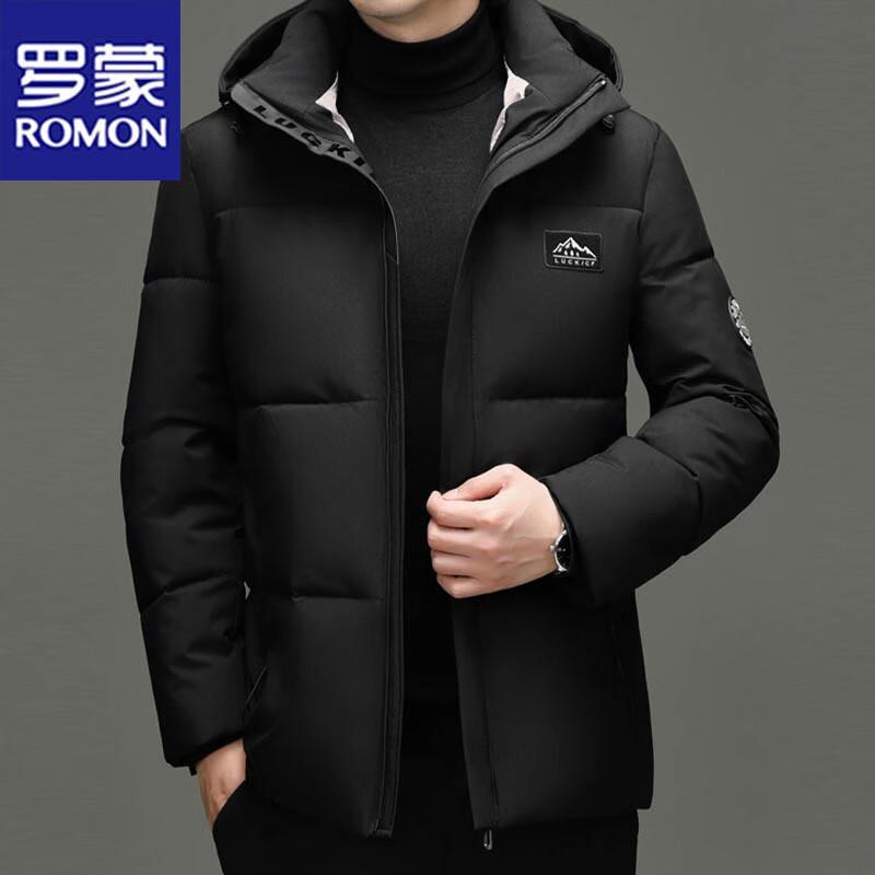 ROMON Men's Autumn/Winter Hooded Padded Jacket
