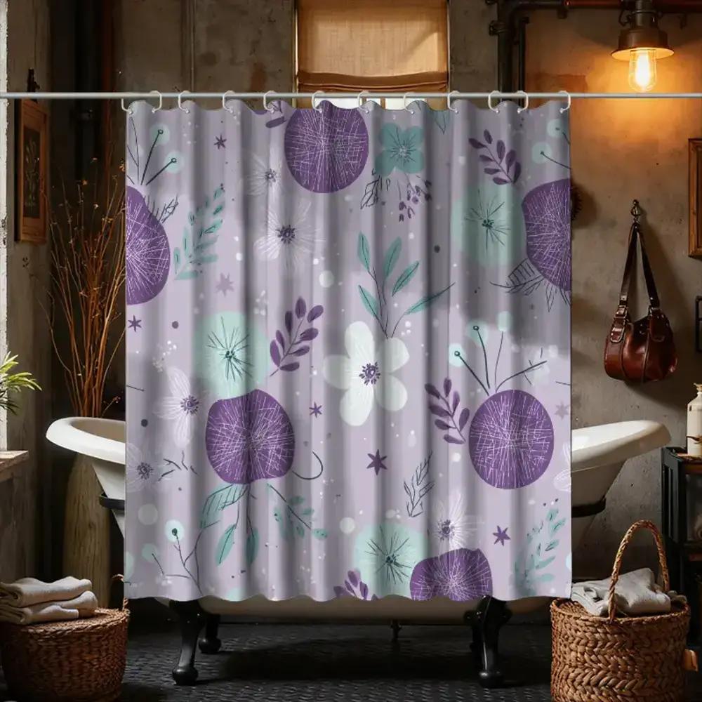 

1 Pink Party Anniversary Bathroom Curtain | 180*180cm Sateen Polyester, Unlined, Includes 12 Hooks, Machine Washable, All-seas 90x180cm