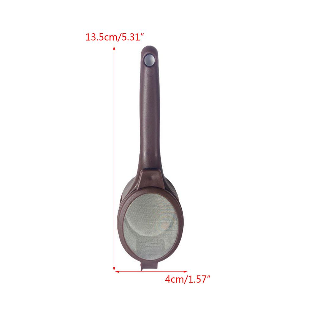 Plastic Teas Strainer Fine Mesh with Comfortable Nonslip Hanging Handle Spoon Coffee Filter Grease Kitchen Supplies