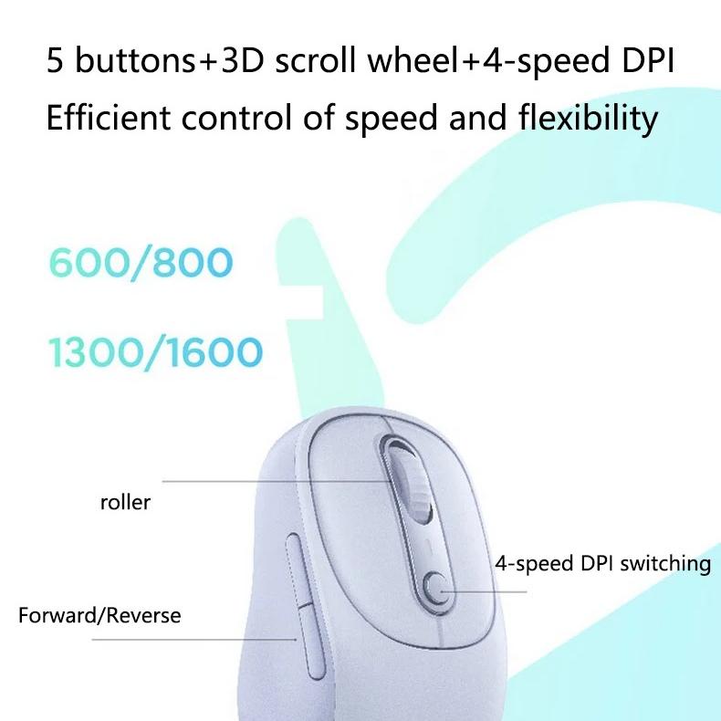 Mouse Lenovo Xiaoxin Bluetooth Wireless Mouse M3 Twilight Gray Light Sound Three Bluetooth Office Mouse Silent Charging Mouse