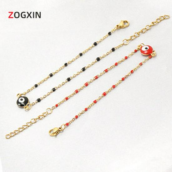 European and American 18K Gold Plated Zircon Stainless Steel Adjustable Geometric Bracelet for Women