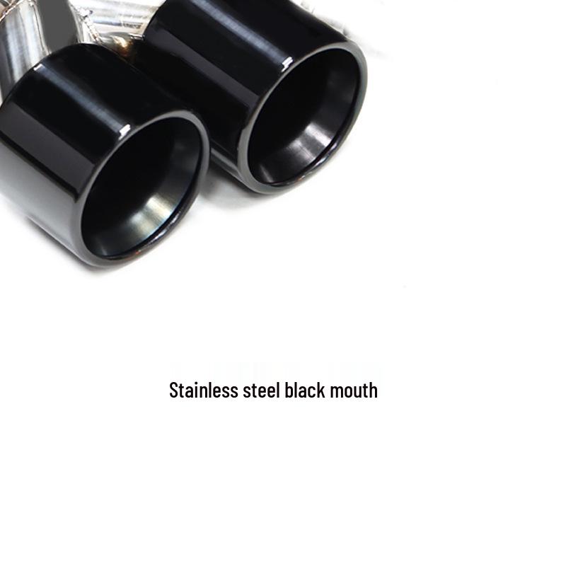 BMW 535li F10/F18 M5 Style Quad Exhaust Tips - Carbon Fiber & Black Stainless Steel.