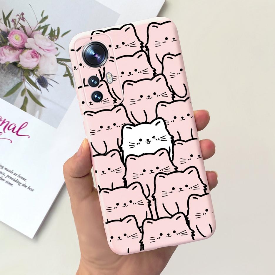 For Xiaomi Mi 12 Lite 5G Case Cute Fashion Cartoon Cover Soft Silicone Phone Case For Xiaomi Mi 12 12X Mi12 Pro 5G Fundas Bumper