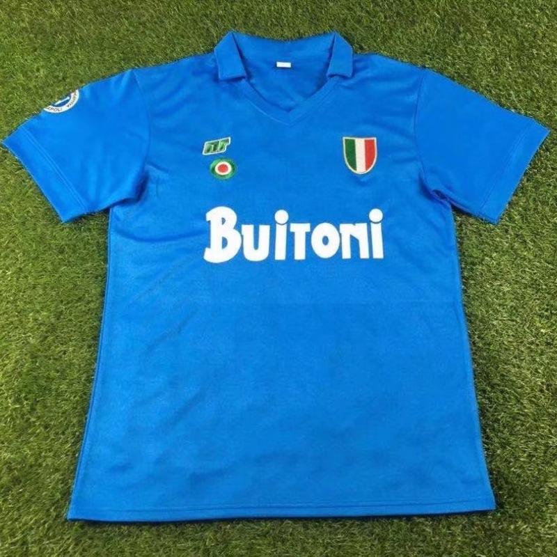 Vintage Napoli Jersey 88-89 Commemorative Edition 10 Maradona Football Short Sleeve Classic 90-91 Napoli S