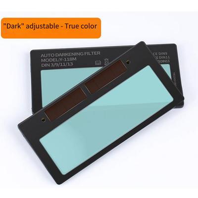 Solar-Selbsttönende Gläser 3-stufig verstellbar Dunkelnde Schweißgläser Solar-LCD-Brille Schweißer Schutz-Schweißgläser