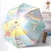 1pc Pomkompurin Automatic Opening/Closing Umbrella with Portable Tri-Fold Design, 8-Bone Iron Frame, Outdoor Use, Festival Gift Suitable for Fans, Tra