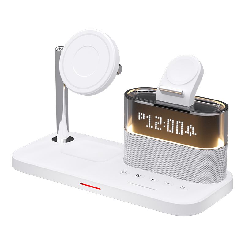 

C09 Cell Phone Magnetic Wireless Charger Multi-Function Charging Station for Headset,Watch White