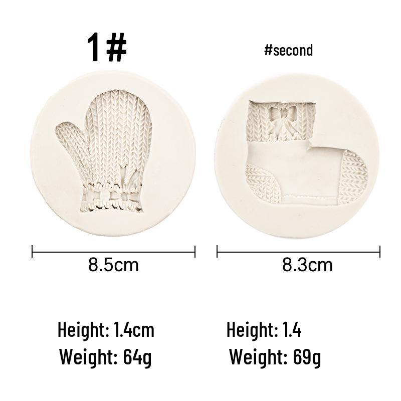 Cartoon Bear Christmas Silicone Mold - Plush Glove Shape for Creative Baking & Cake Decoration