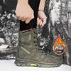 Zimowe wysokie buty turystyczne męskie Outdoor Mountain Climbing Sneaker męskie najwyższej jakości modne codzienne buty śnieżne do wędkowania i polowania