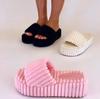 Fashion Women's New Style In 2024 Summer Large Size Thick Soles, Towel Plush Slippers, Women's Fashion Open-toe Home Slippers