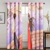 Anime Pár Potisk Vysoké Zastínění Závěs Romantika do Ložnice Hrubý Zatemňovací Závěs Estetický Styl Vzorované Závěsy Vícebarevné