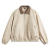 Li Ning Sports Fashion Series Solid Color Polo Neck Long Sleeve Zip Up American Vintage Casual Versatile Jacket Unisex Jacket Fog-Khaki AJDU321-4