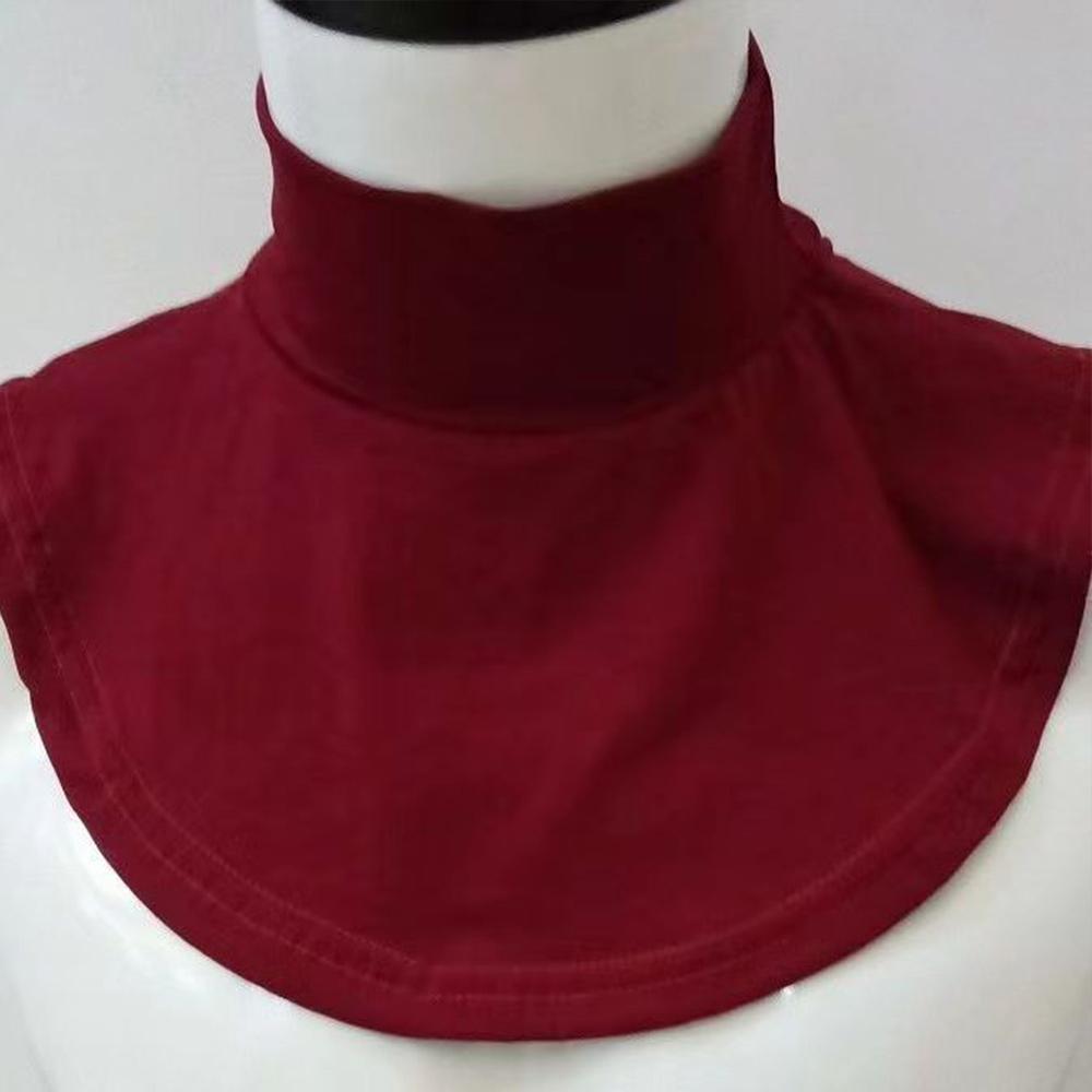 Cuello alto de mujer con cuello falso para camisa Algodón para mujer Cuello falso Color sólido Cubrecuello Blusa Cuellos desmontables