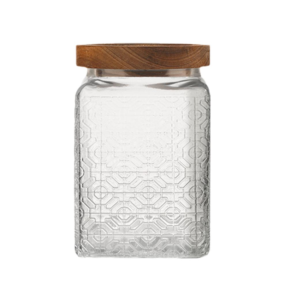 Practical Glass Storage Jar Durable Container with Clear Designs Perfect for Home Bakers and Organizing Enthusiasts