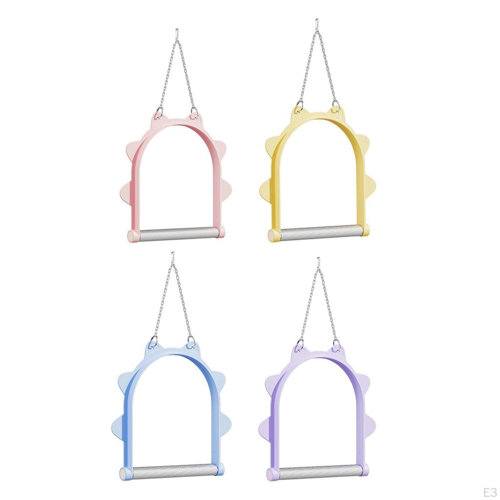 Parrot Swing Hanging Toy Chewing Perch Cage Accessory for Black Small Sized Birds Tiger