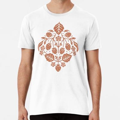 Blockdruck Erdbeergarten S bis 5XL Hergestellt in der AU/USA T-Shirt