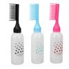 Comb Applicator Bottle Clear Scale Ergonomic Design Plastic Hair Coloring Bottle for Hair Dye Shampoo 3pcs