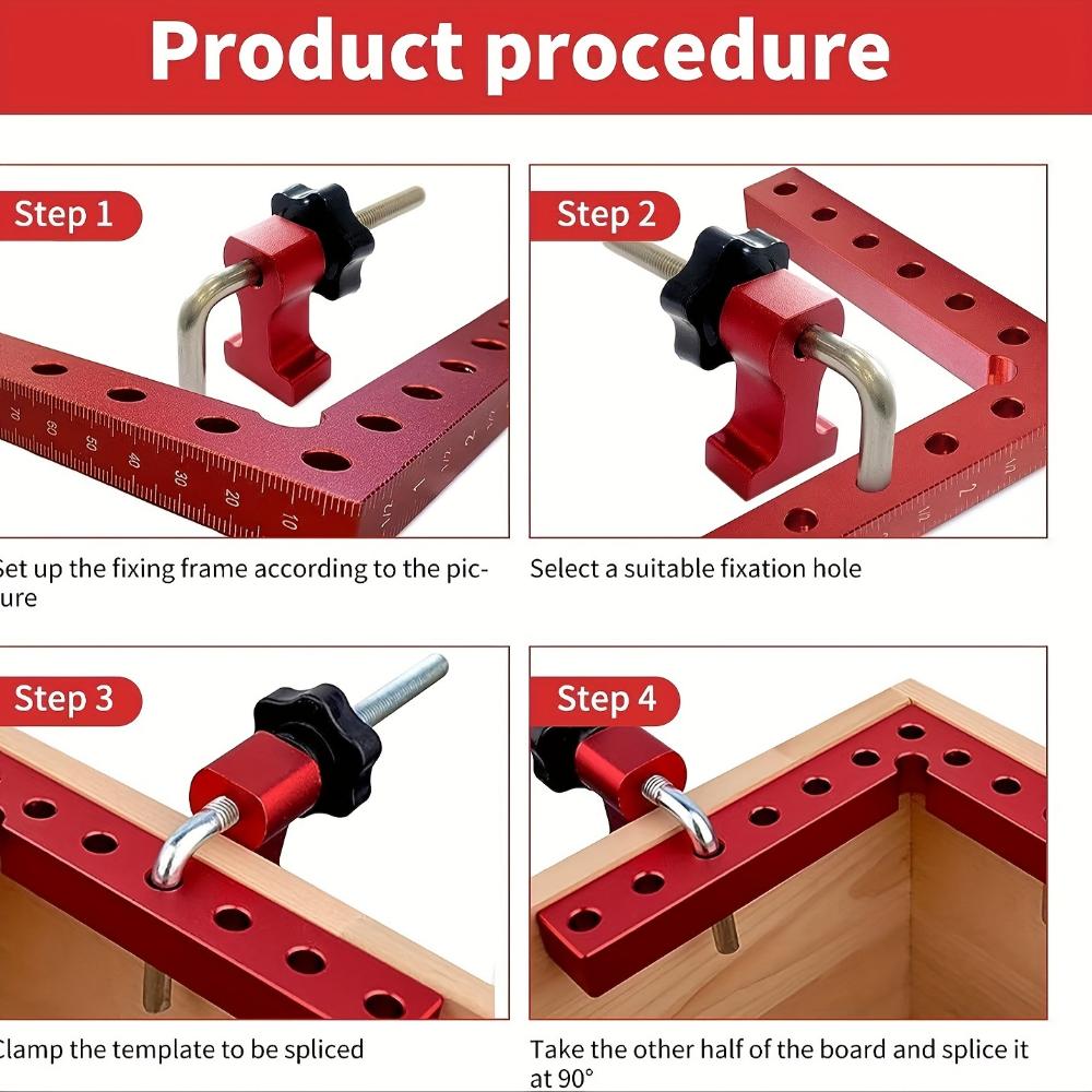 90-Degree Positioning Square Right Angle Clamp 5.5 "x 5.5" (14 X 14cm) Aluminum Alloy Carpenter Corner, Clamping Square Tool