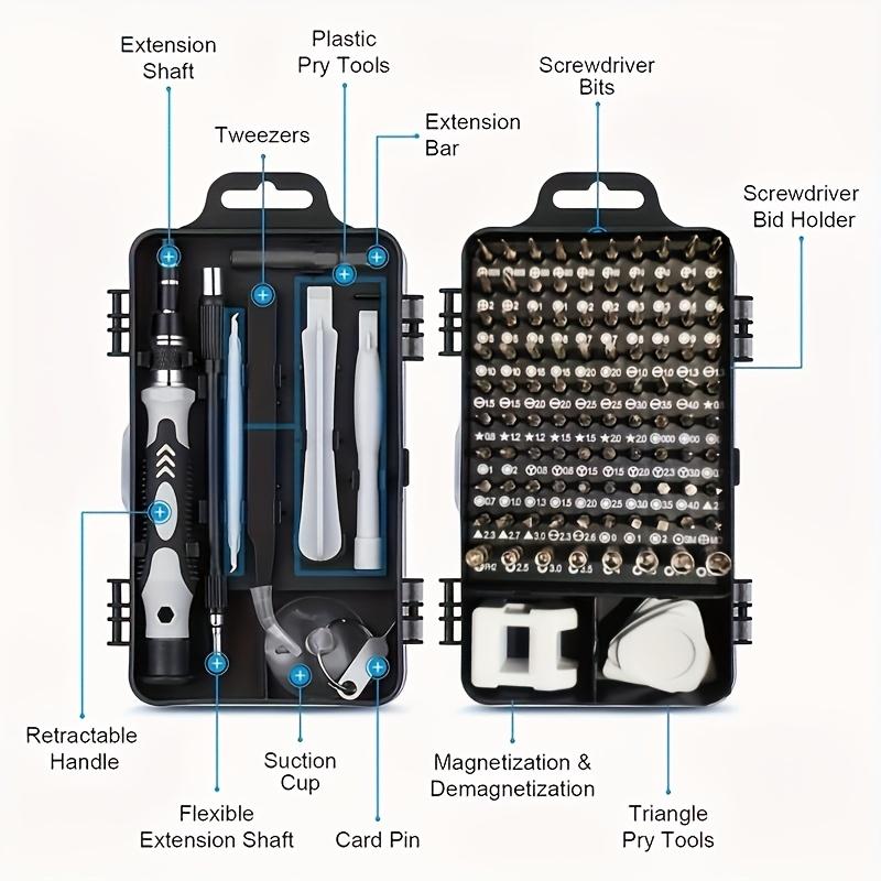 115 in 1 Multifunktionaler magnetischer Präzisionsschraubendreher-Satz Computer-PC Handy-Ausrüstung Reparatur Schraubendreher-Set Handwerkzeuge