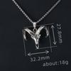 Vintage Goat Head Zodiac Sheep Pendant Necklace For Men Fashion Clavicle Chain