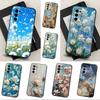 Botanische Kunst Malerei Für Samsung Galaxy A53,31,52,72,41,22,73,32,71,Note,J7,8,9,5G Weiche Schwarze Silikon Handyhülle