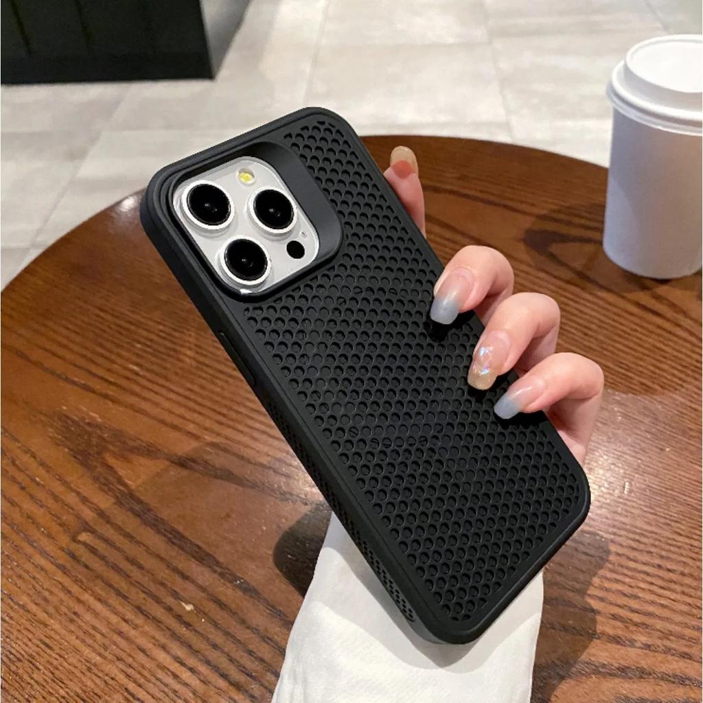Heat Dissipation Mesh Magsafe Case For iPhone 16 15 12 13 11 14 Pro Max Plus Cooling Breathable Magnetic Wireless Charging Cover